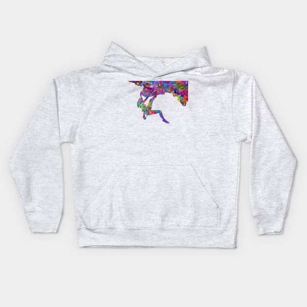 Climber girl Kids Hoodie by Yahya Art